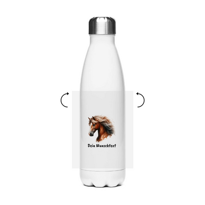 Edelstahl-Thermoflasche - Pferdeliebe