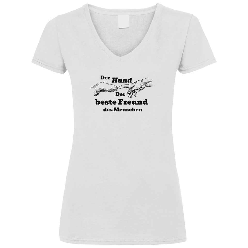 Feeling Dog - V-Shirt für Damen