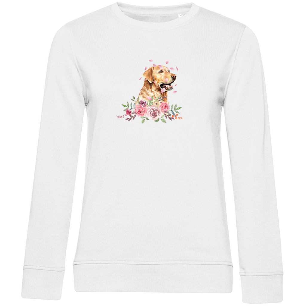 Flower Labrador - Bio-Sweatshirt für Damen