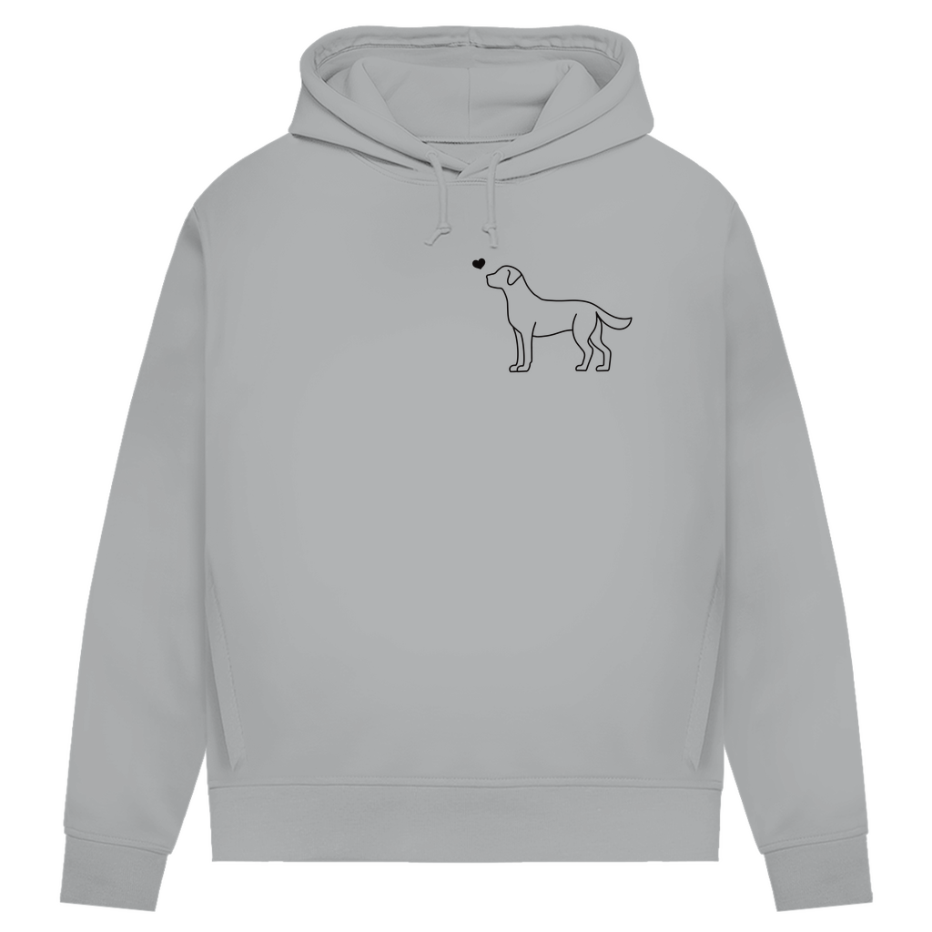 Labrador mit Herz - Bio-Hoodie für Damen