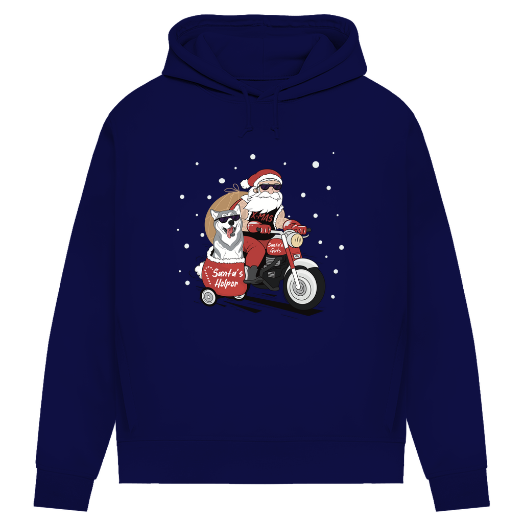 Biker Santa- Bio-Hoodie für Damen