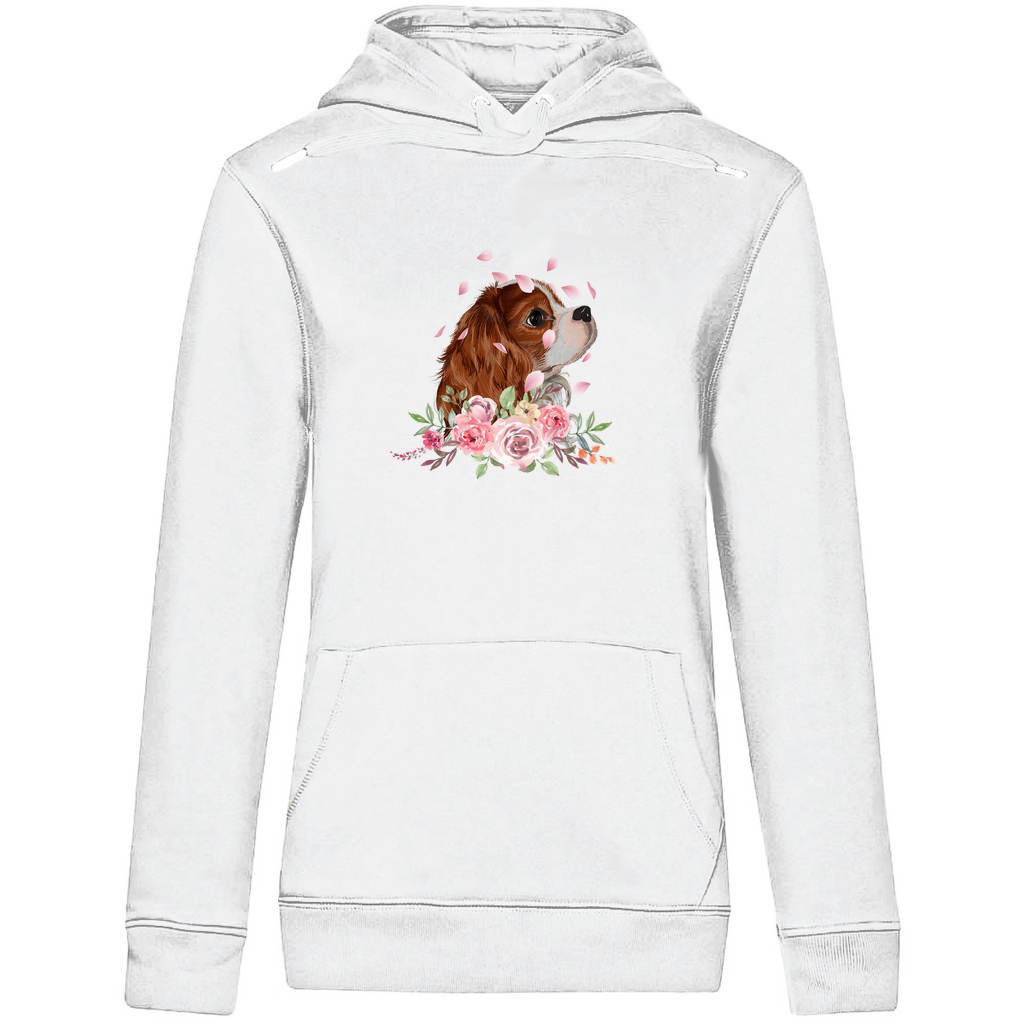 Flower Cavalier King Charles - Bio-Hoodie für Damen