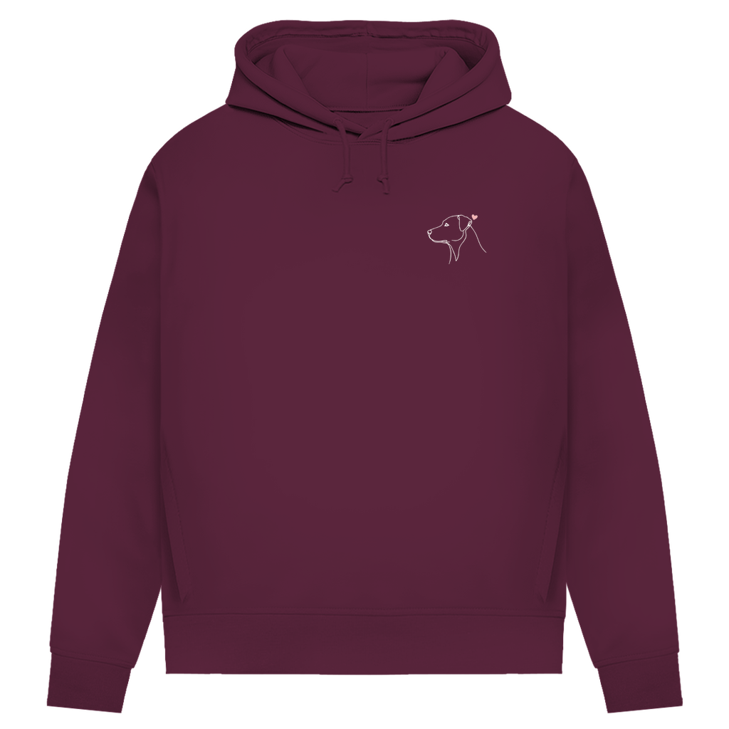 Treues Herz - Bio-Hoodie für Damen |Brustmotiv