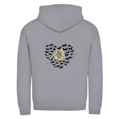 Hufeisenliebe - Zipper-Hoodie Unisex | Rückendruck
