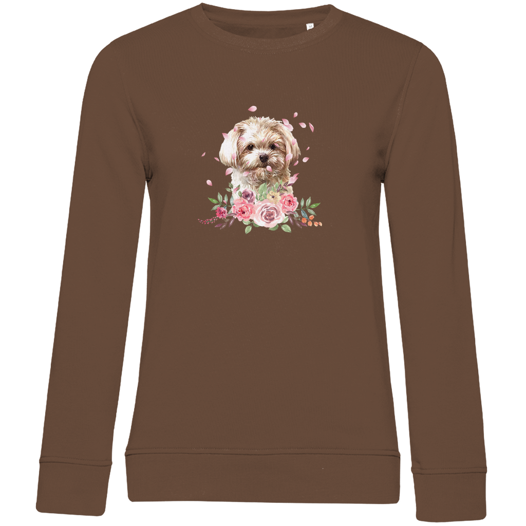 Flower Malteser - Bio-Sweatshirt für Damen