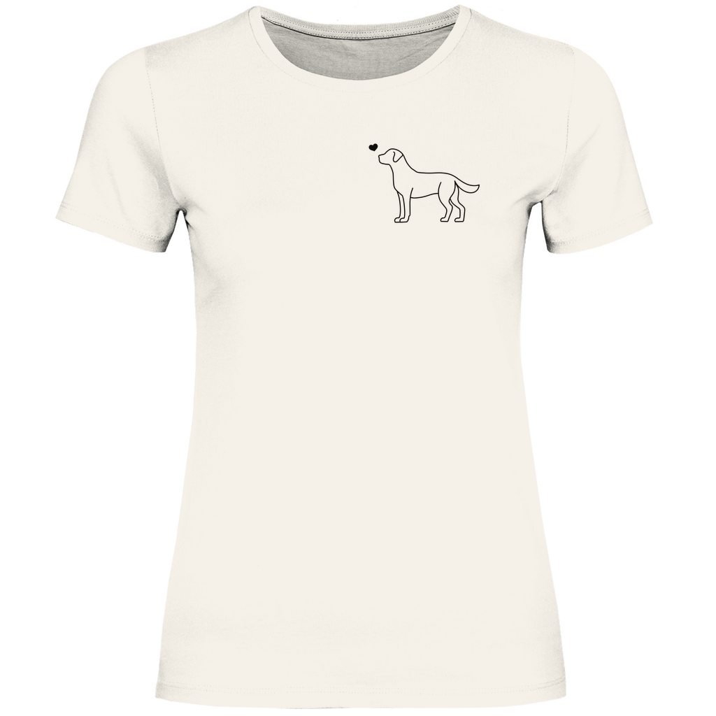 Labrador mit Herz - T-Shirt für Damen