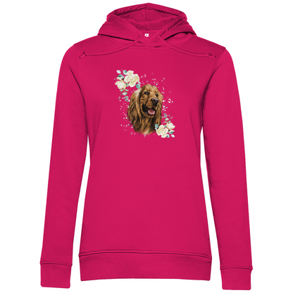 Flower Cocker Spaniel - Bio-Hoodie für Damen