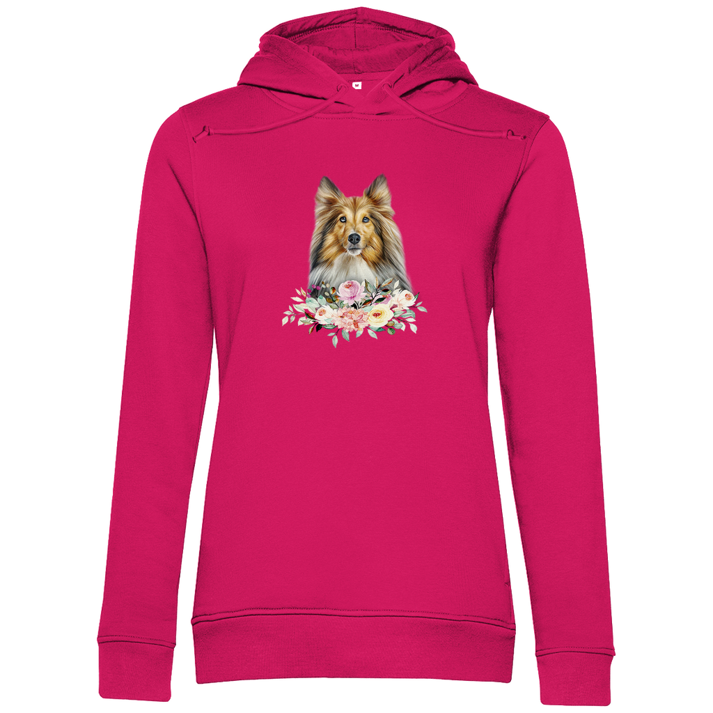 Flower Sheltie - Bio-Hoodie für Damen