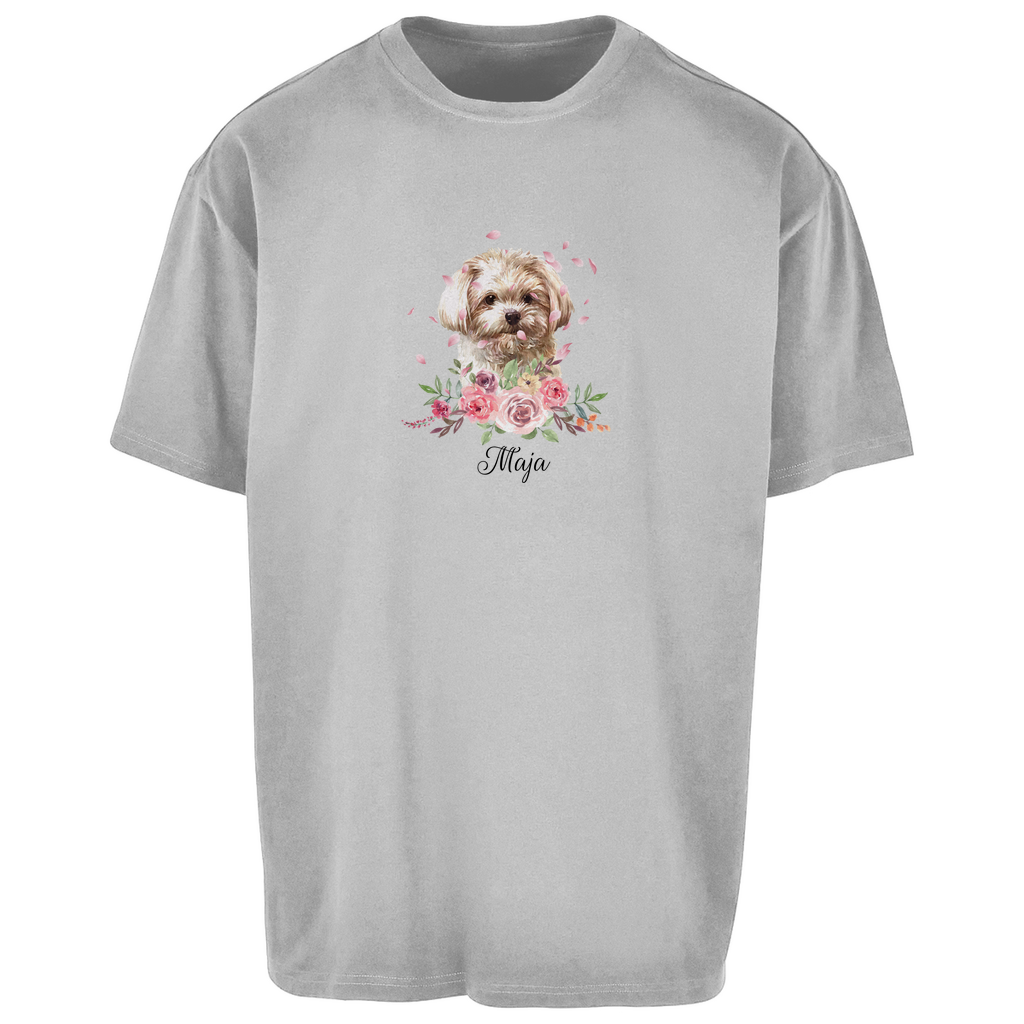 Flower Chihuahua - Oversize T-Shirt Unisex - Dein Wunschtext