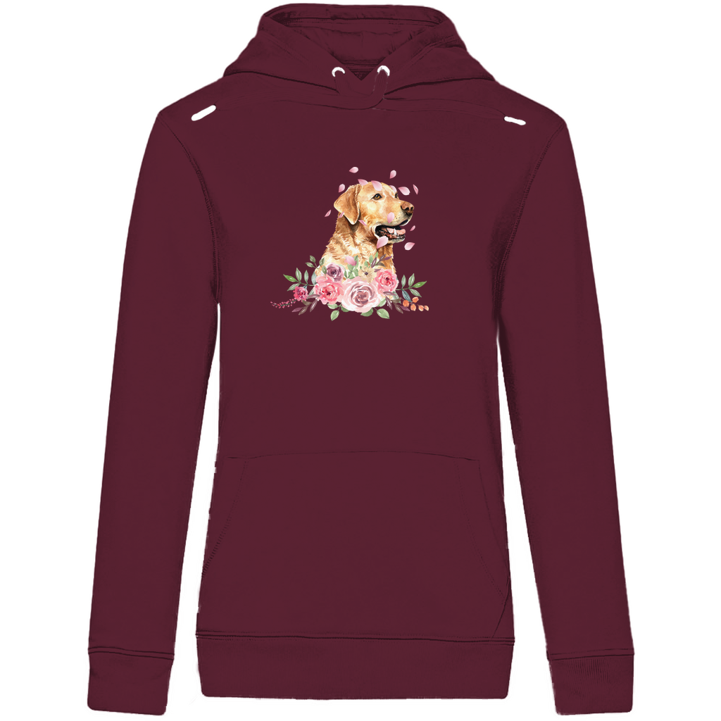 Flower Labrador - Bio-Hoodie für Damen