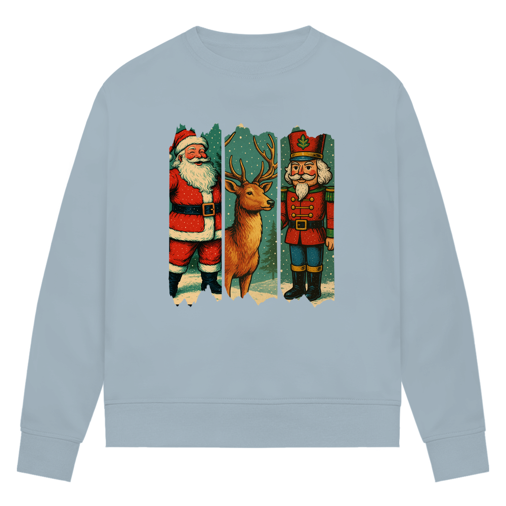 Damen Premium Bio Sweatshirt Weihnachten