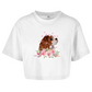 Flower Cavalier King Charles - Oversize Crop Top für Damen