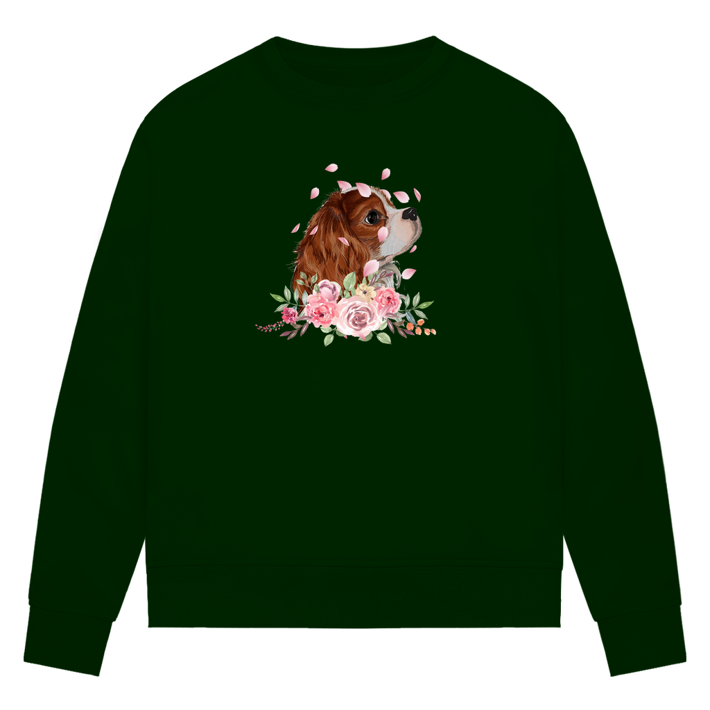 Flower Cavalier King Charles - Bio-Sweatshirt für Damen
