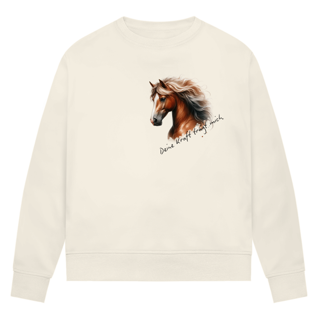 Kraft - Bio Sweatshirt für Damen |Brustmotiv