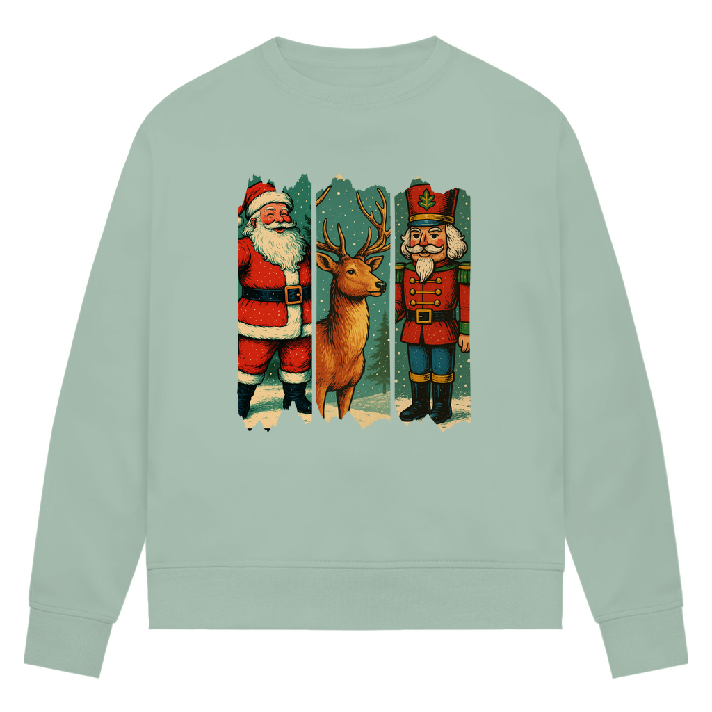 Damen Premium Bio Sweatshirt Weihnachten