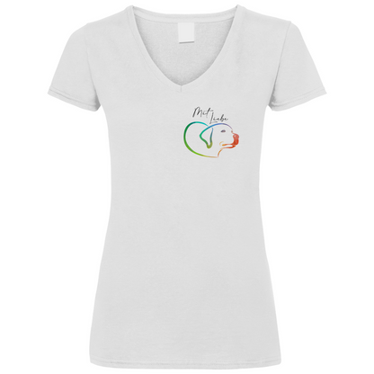 Mit Liebe - V-Shirt für Damen