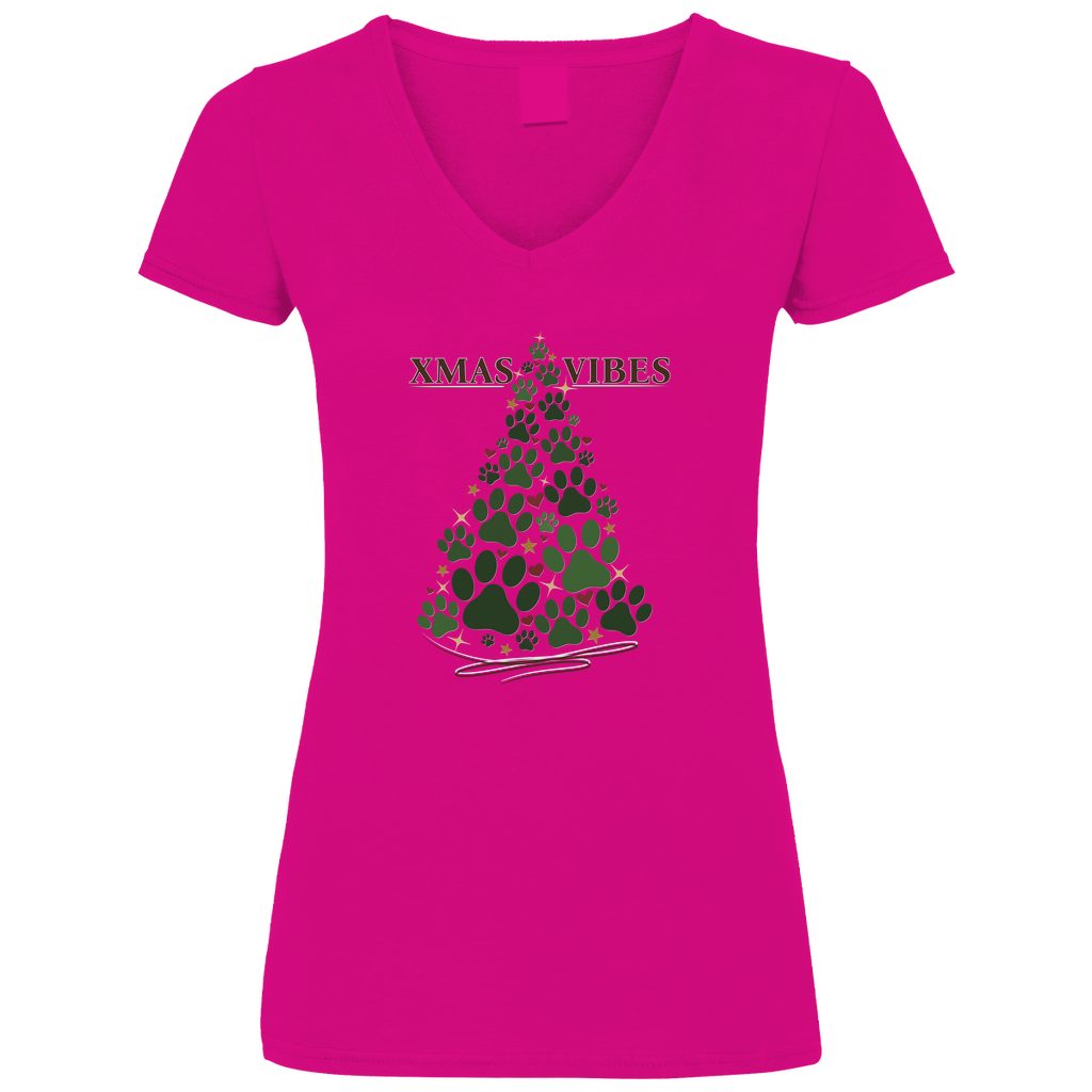 Xmas Vibes - V-Shirt für Damen