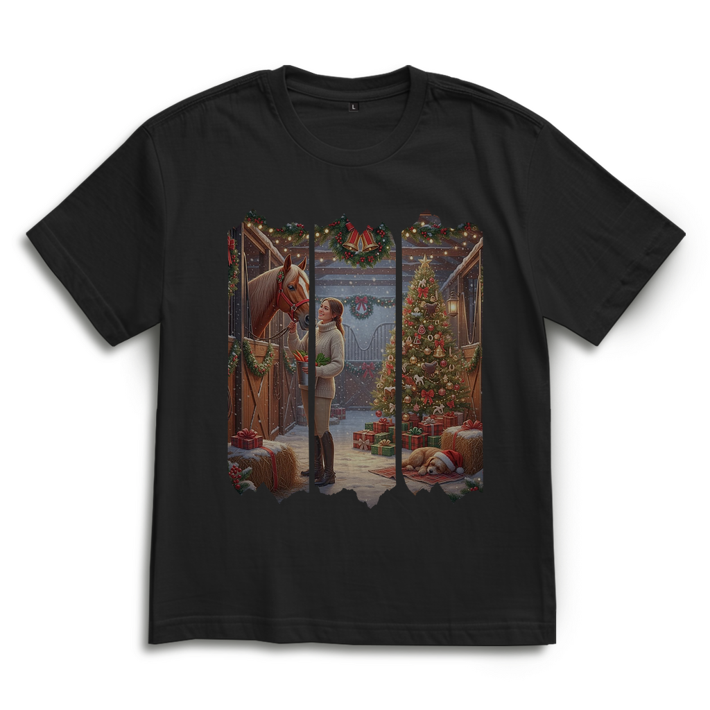 Weihnachtszauber im Stall - Oversize T-Shirt Unisex