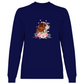 Flower Cavalier King Charles -  Sweatshirt für Damen