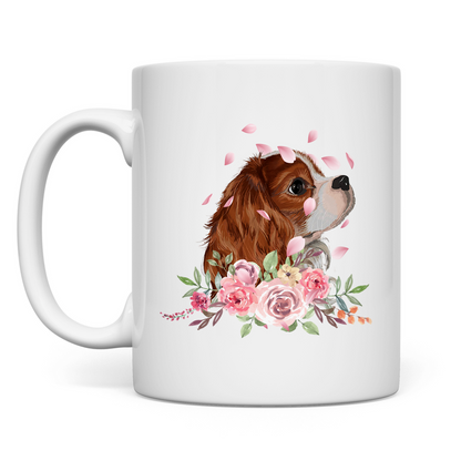 Flower Cavalier King Charles - Tasse