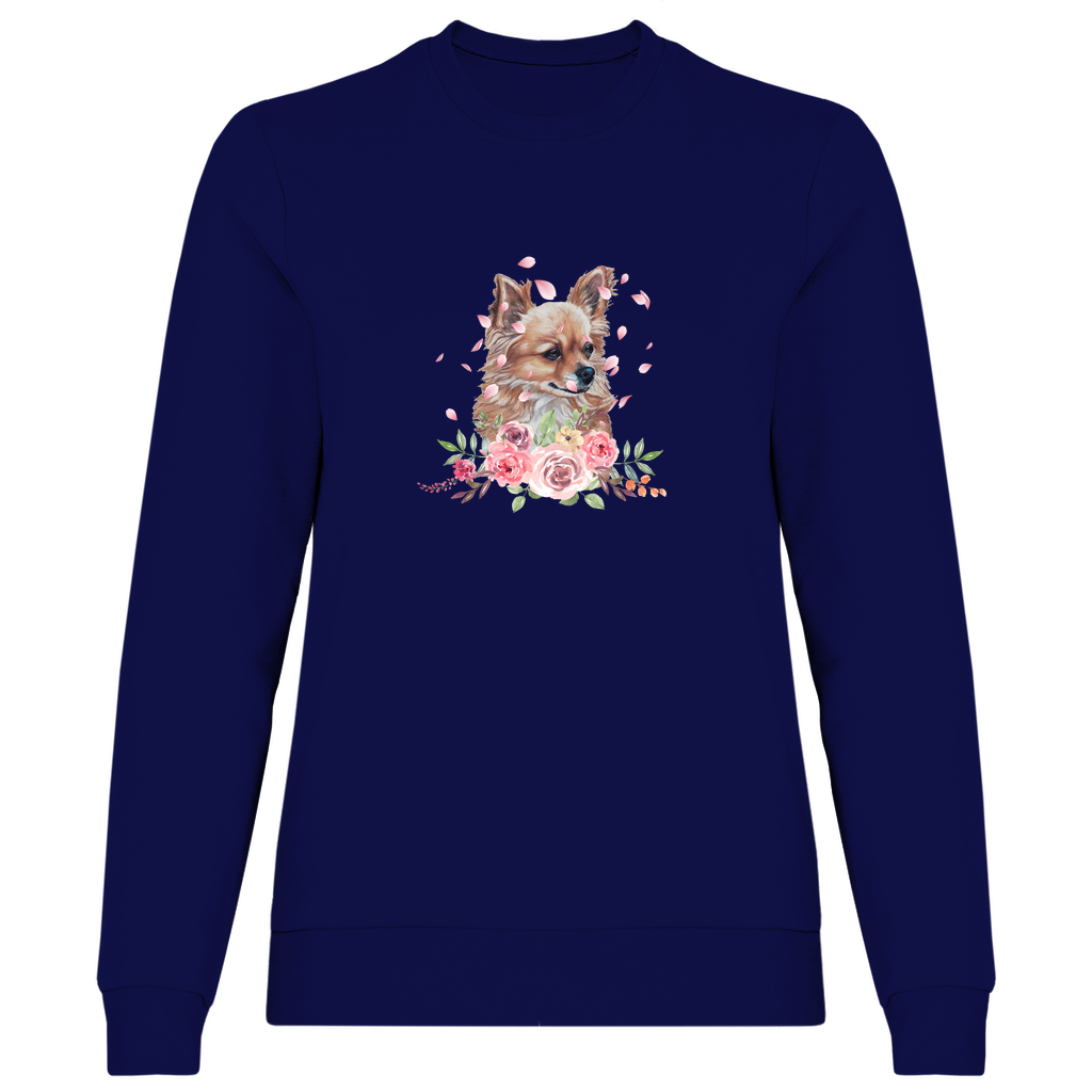 Flower Chihuahua - Sweatshirt für Damen