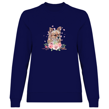 Flower Chihuahua - Sweatshirt für Damen