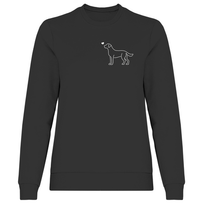 Labrador mit Herz - Sweatshirt für Damen