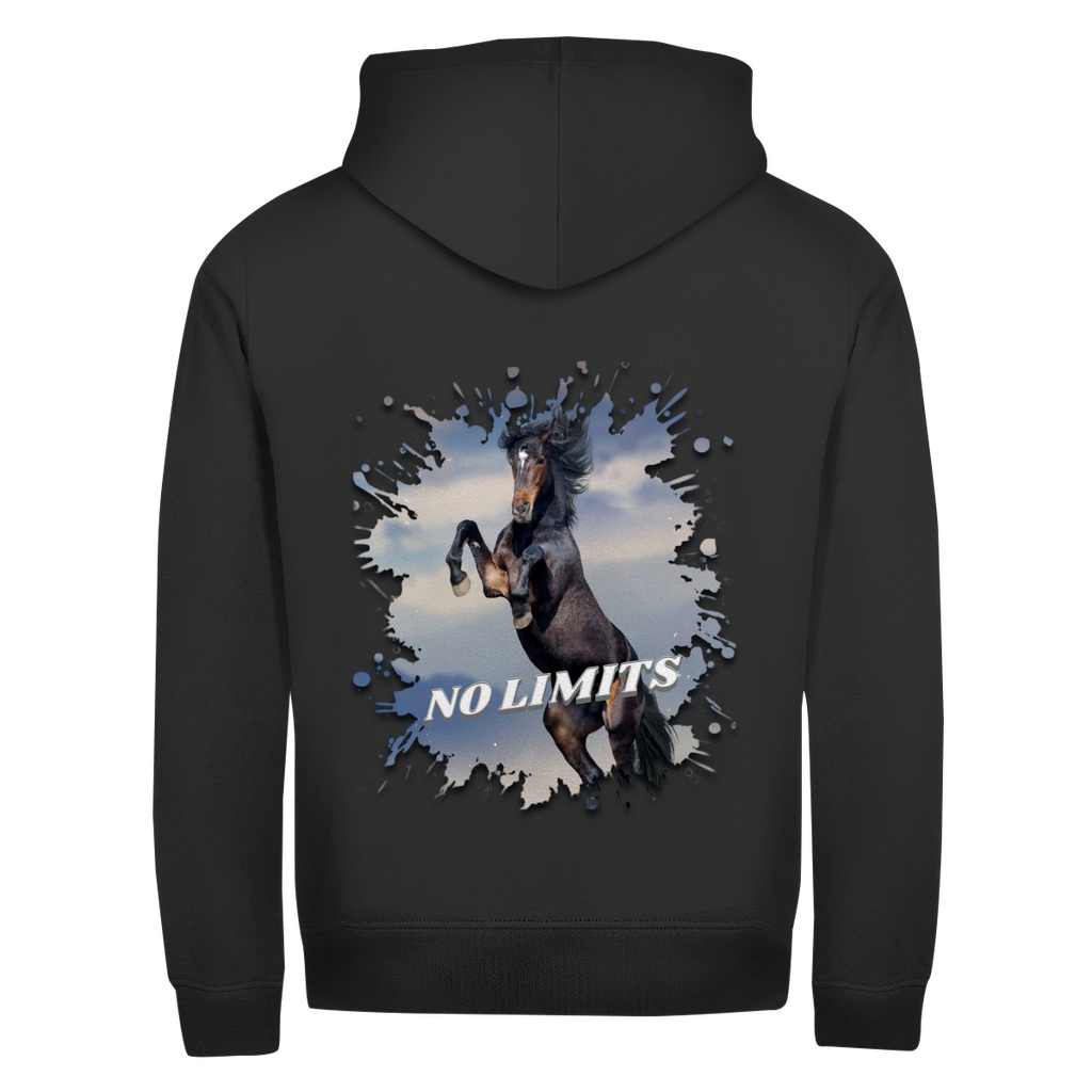 No Limits - Zipper-Hoodie Unisex | Rückendruck