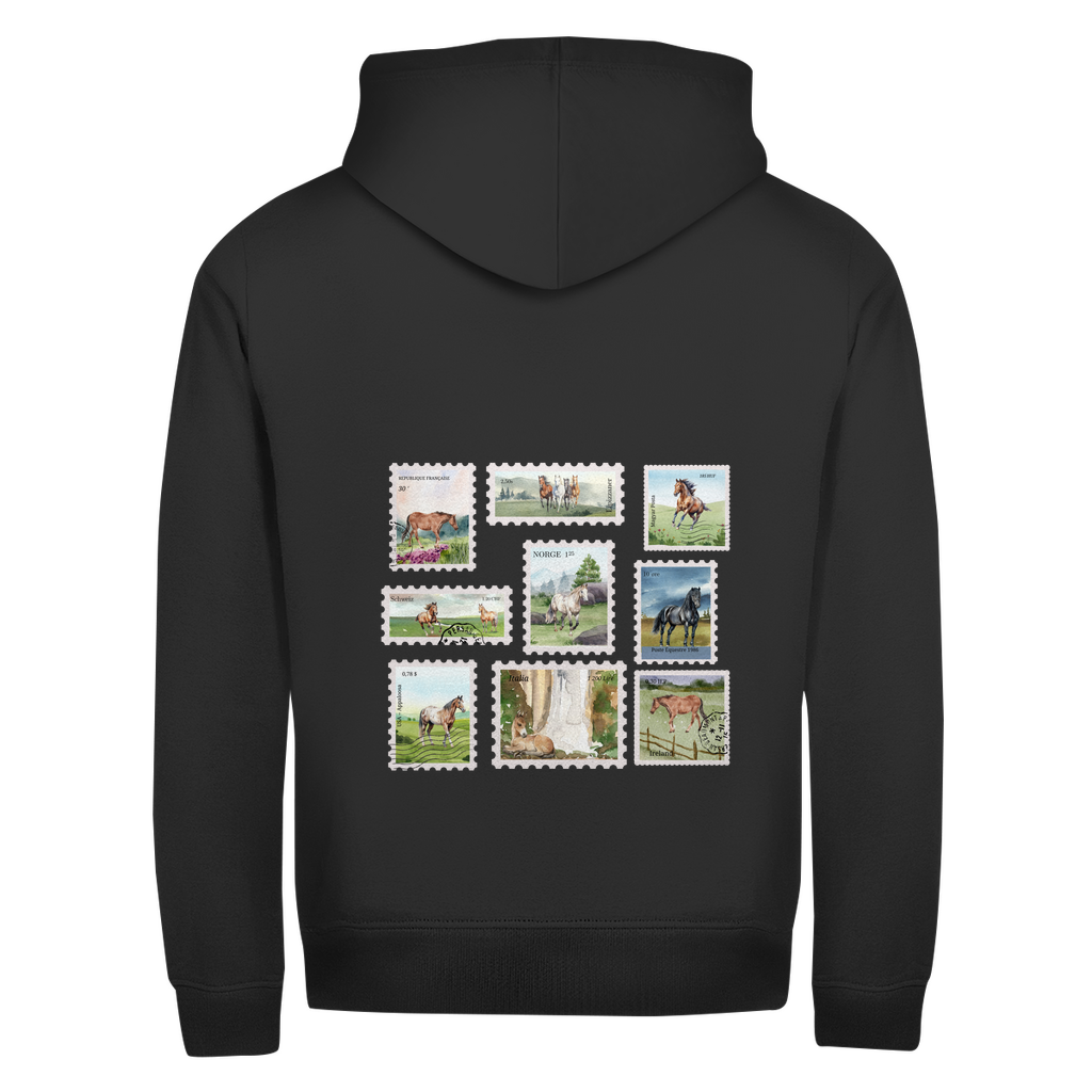Pferdepost- Zipper-Hoodie Unisex | Rückendruck