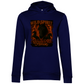 Black & Fire Horse - Bio-Hoodie für Damen