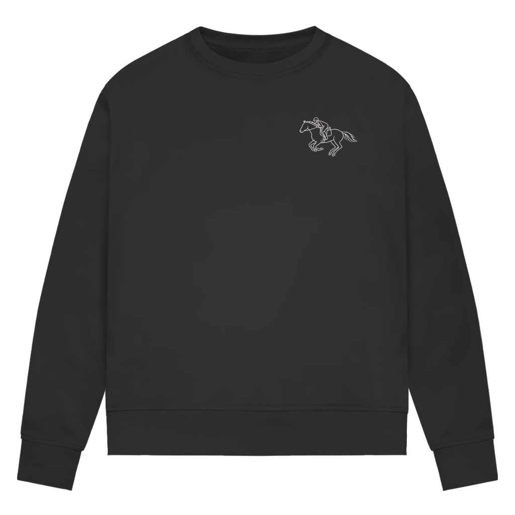 Herz & Huf - Bio-Sweatshirt für Damen |Brustmotiv