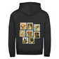 Briefmarken- Zipper-Hoodie Unisex