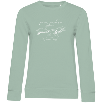 Damen Premium Bio Sweatshirt Paw Partner