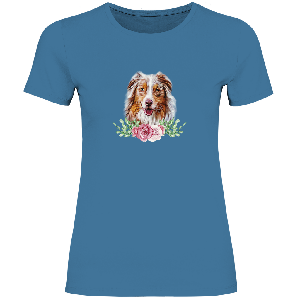 Flower Australian Shepherd - T-Shirt für Damen