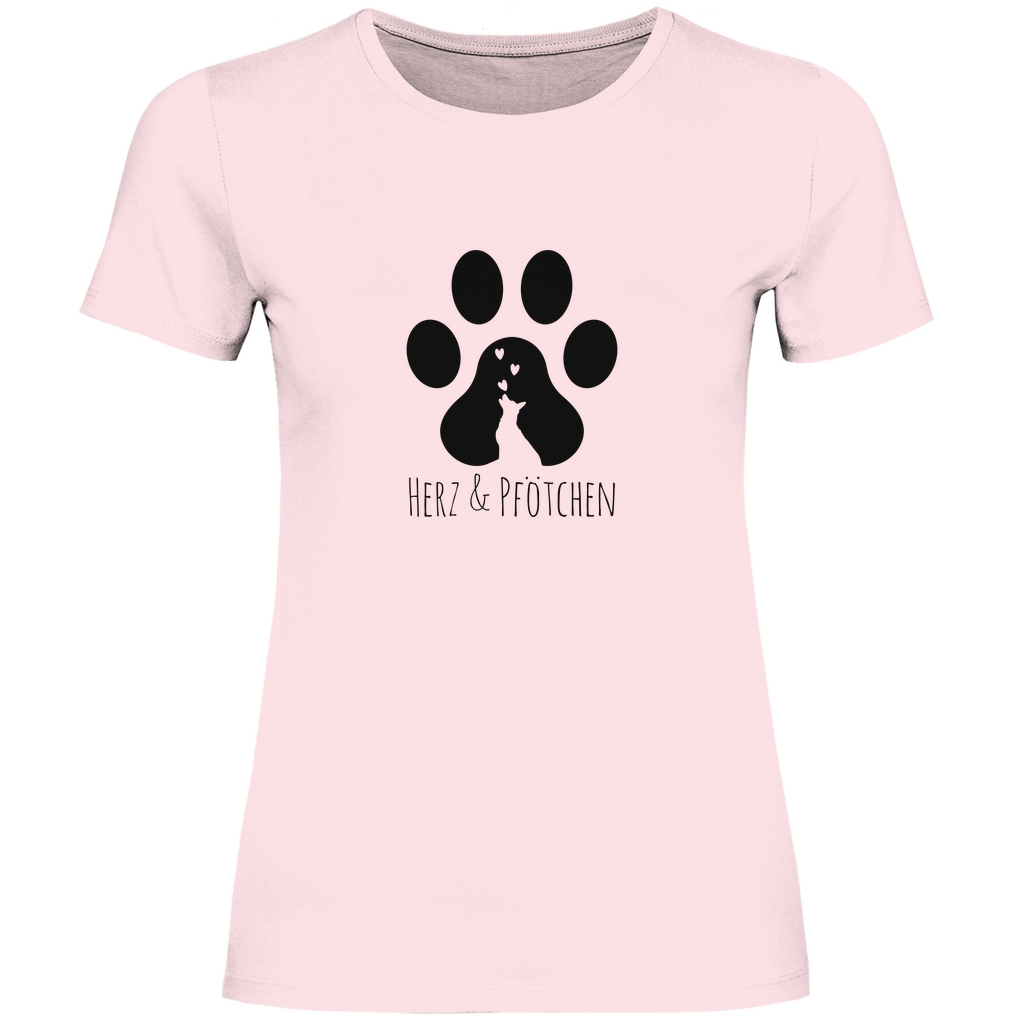 Herz und Pfötchen - T-Shirt für Damen