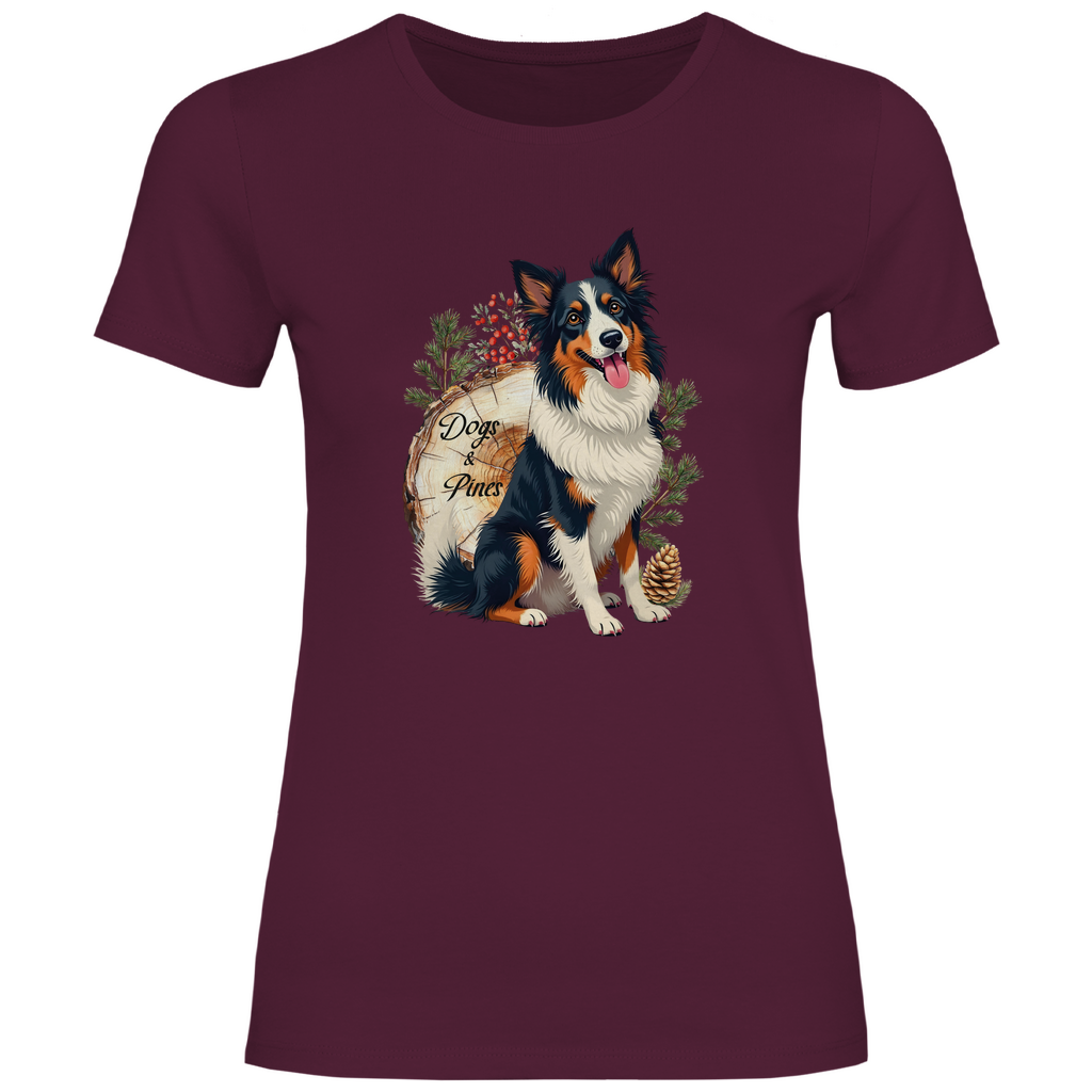 Dogs & Pines - T-Shirt für Damen-Weihnachten