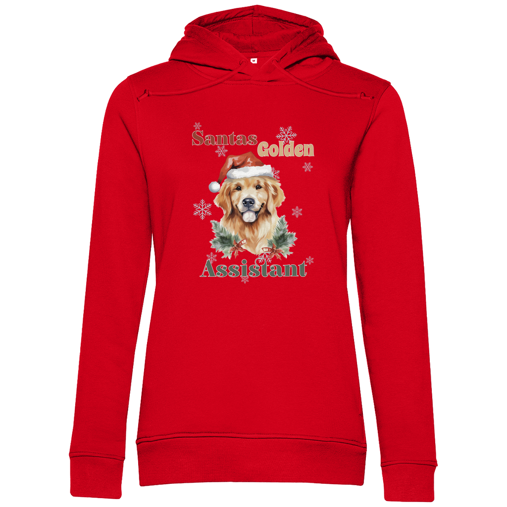 Santas Golden Assistant - Bio-Hoodie für Damen-Weihnachten