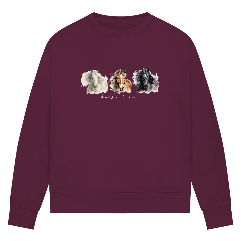 Horse Love - Bio-Sweatshirt für Damen