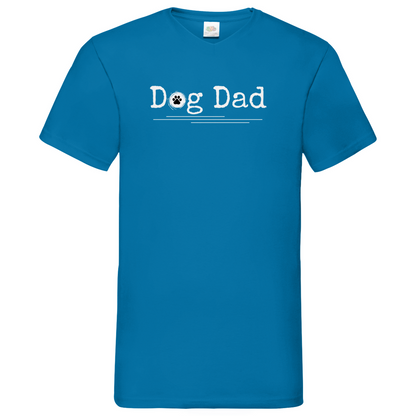 Herren Basic V-Neck T-Shirt Dog Dad