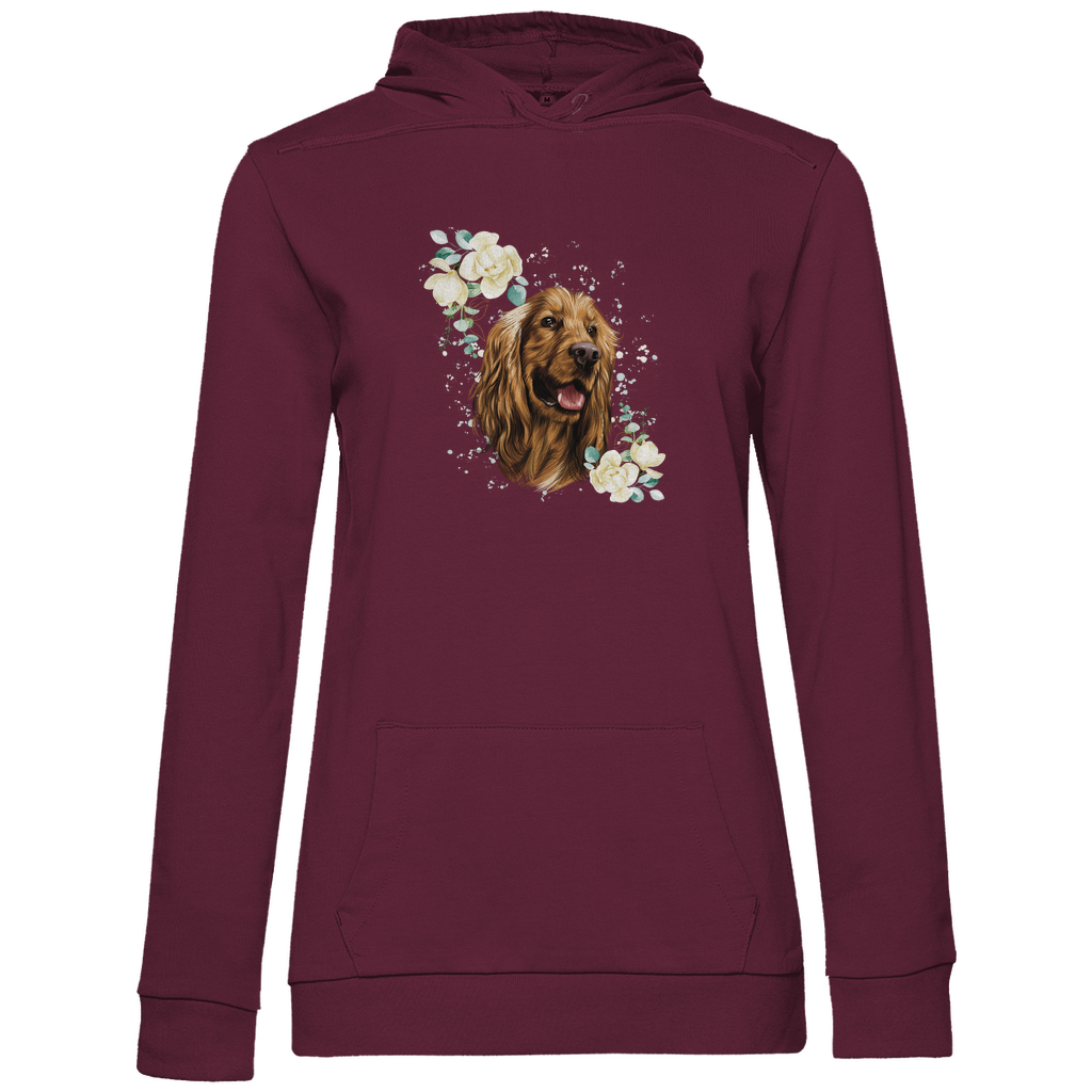 Flower Cocker Spaniel - Hoodie für Damen