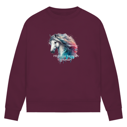 Pferd vor Vernunft - Bio-Sweatshirt für Damen