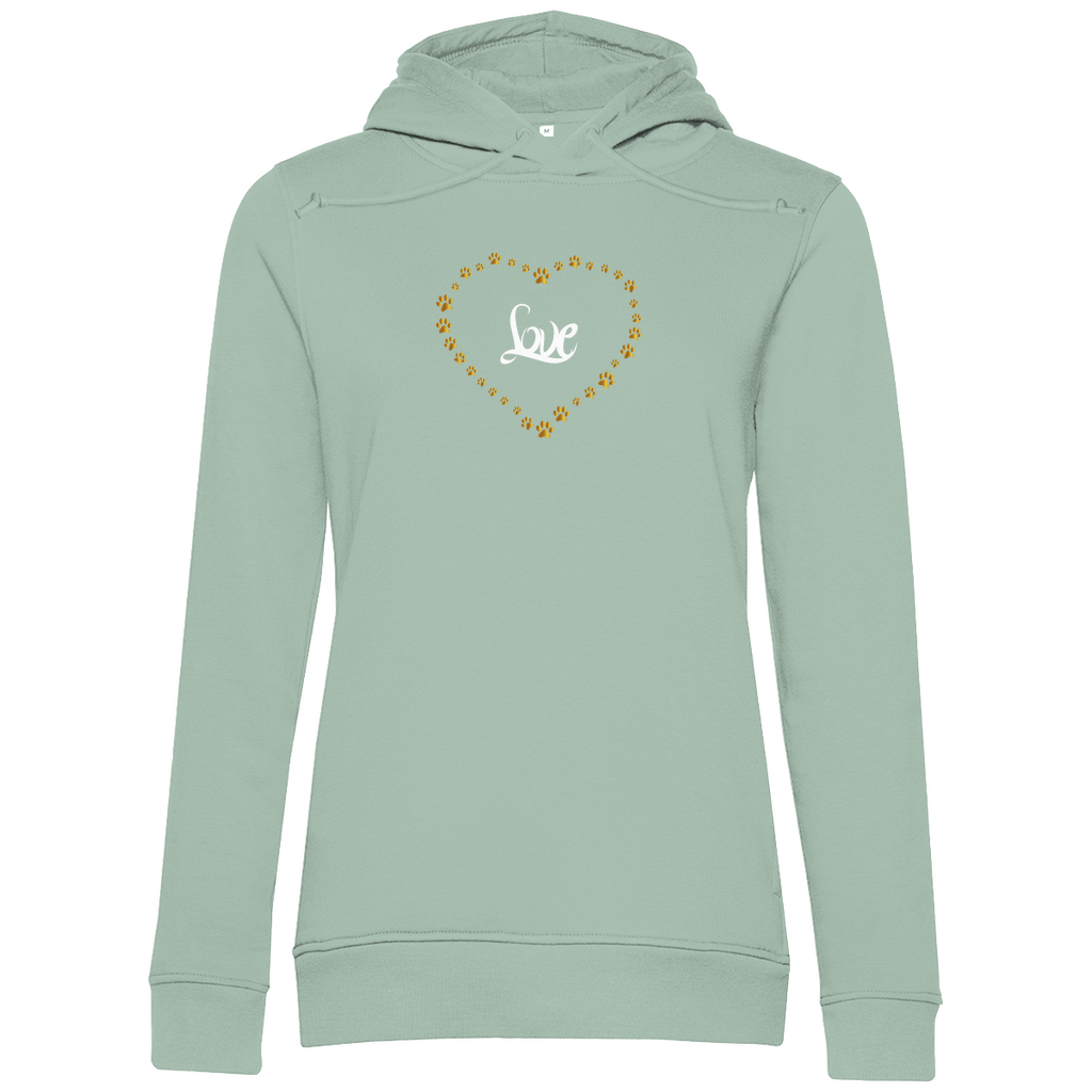 Pfötchenherz - Bio-Hoodie für Damen