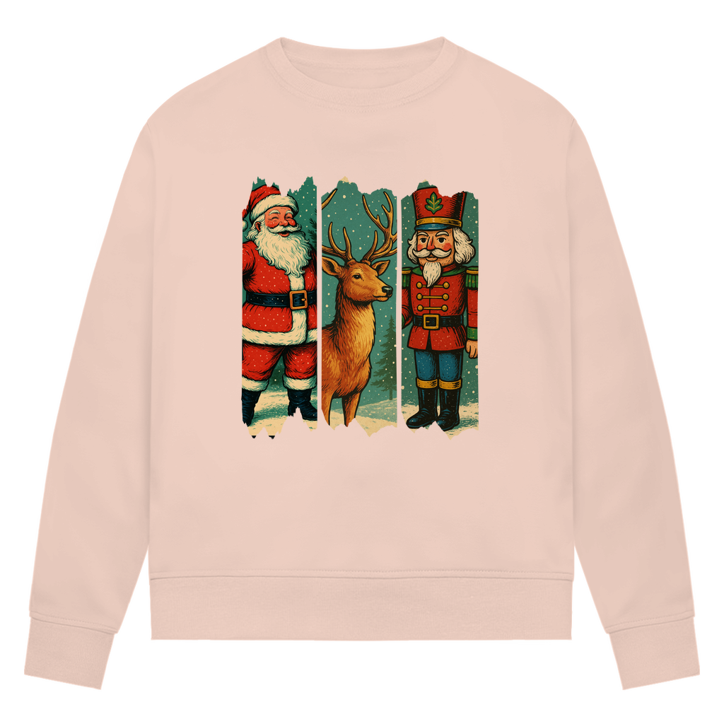 Damen Premium Bio Sweatshirt Weihnachten