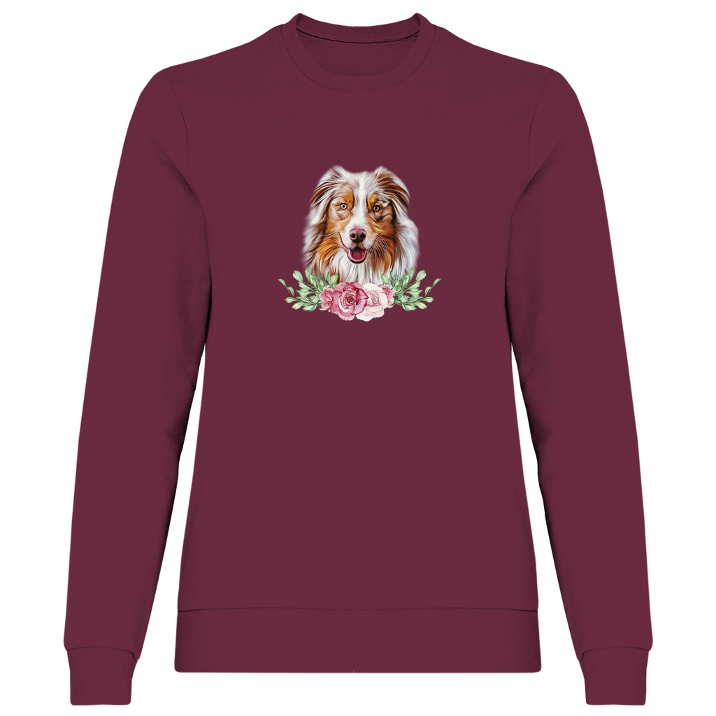 Flower Australian Shepherd - Sweatshirt für Damen