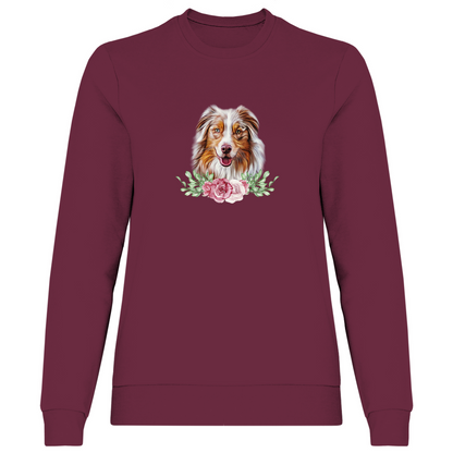 Flower Australian Shepherd - Sweatshirt für Damen