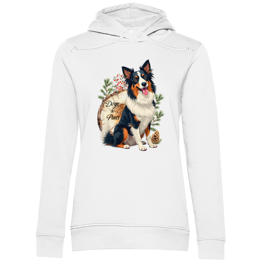 Dogs & Pines- Bio-Hoodie für Damen-Weihnachten