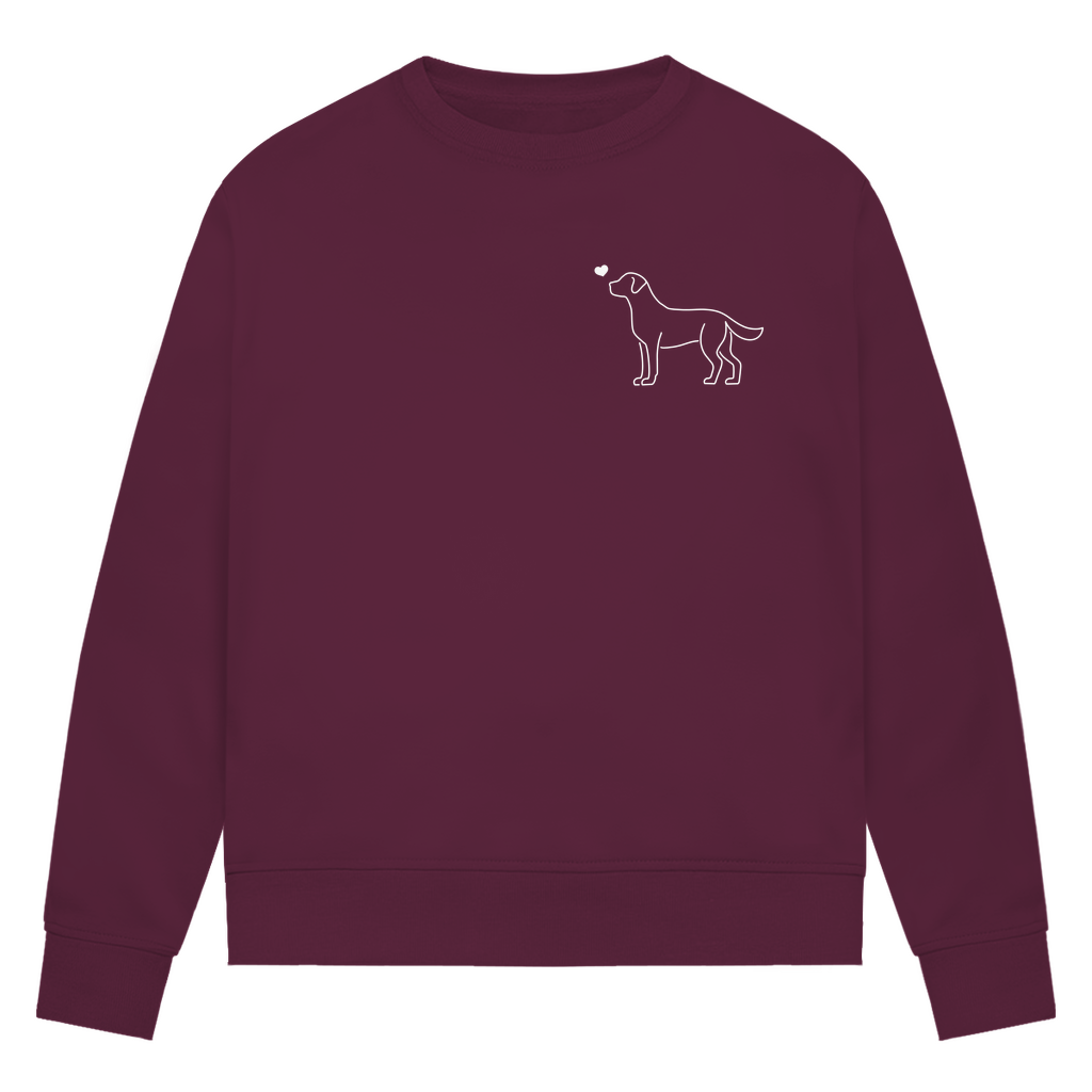 Labrador mit Herz - Bio-Sweatshirt für Damen