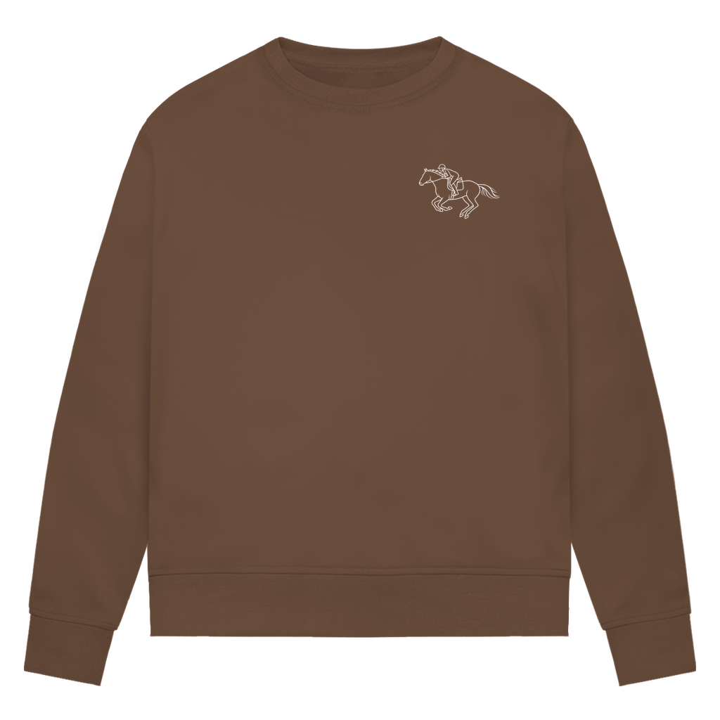 Herz & Huf - Bio-Sweatshirt für Damen |Brustmotiv