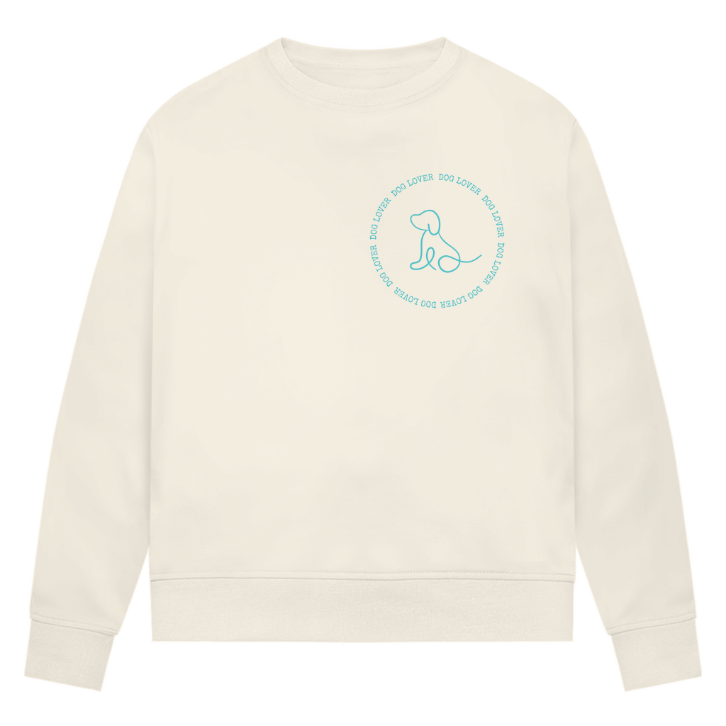 Dog Lover - Bio-Sweatshirt für Damen |Brustmotiv & Rückendruck