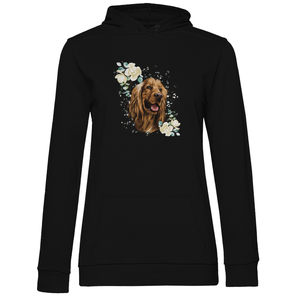 Flower Cocker Spaniel - Hoodie für Damen